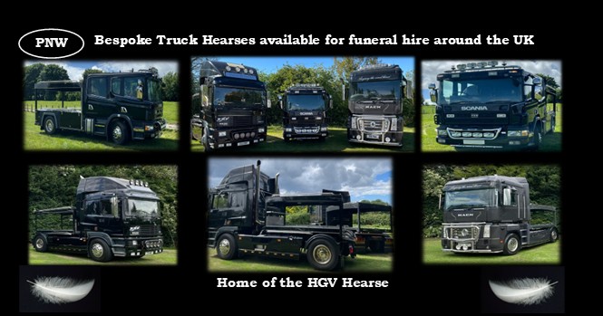 Truck hearse for specialist funeral transport in the UK